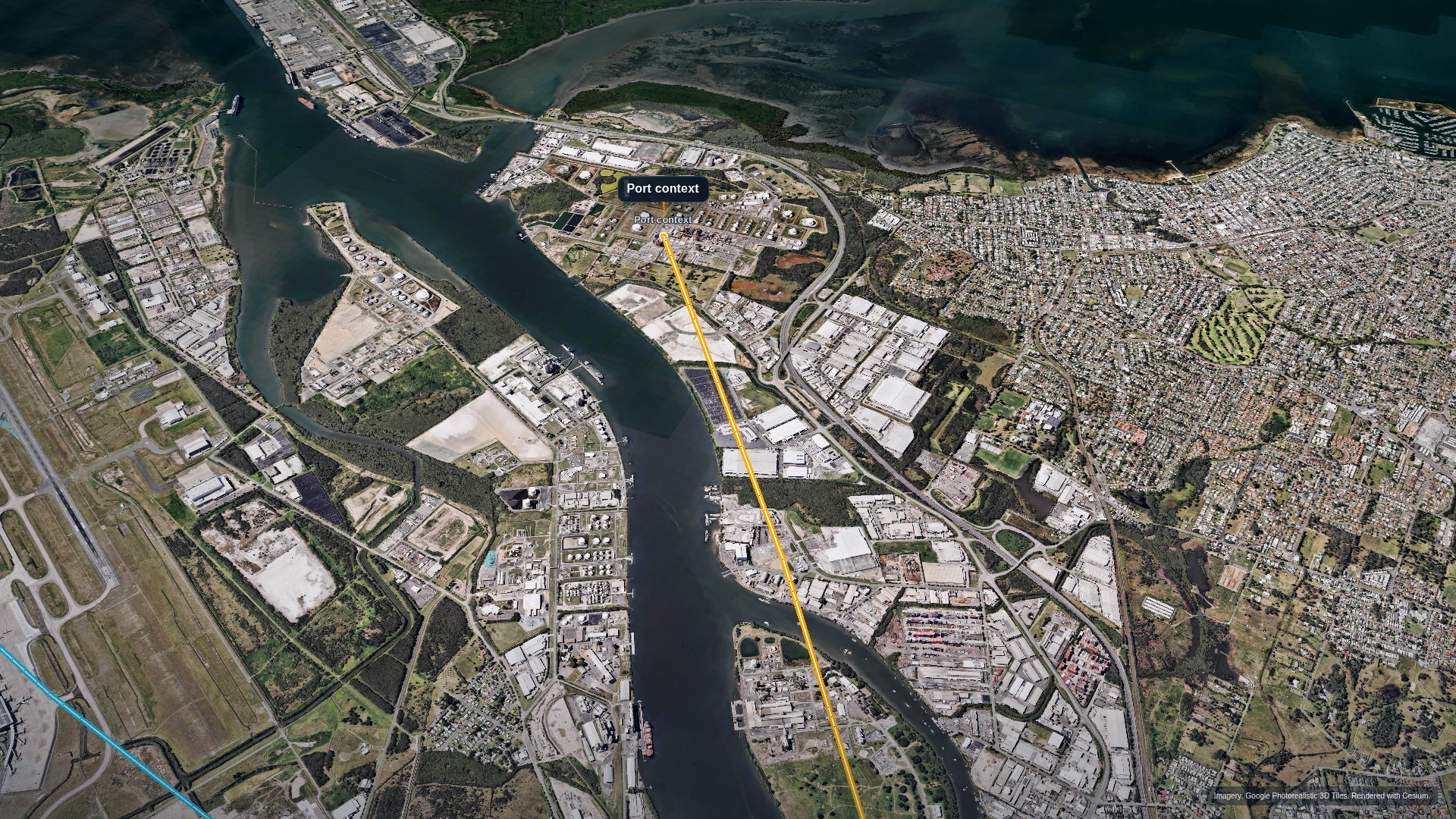 Brisbane airport and port location story